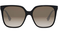 Fendi Fine Black Havana Square Sunglasses