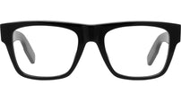 K Logo Black Rectangular Eyeglasses