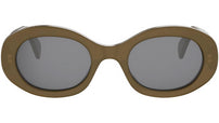 Triomphe Green Oval Sunglasses