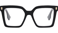 Fendi Bold Black Square Eyeglasses