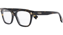 Fendi Bold Havana Square Eyeglasses