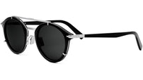DiorBlackSuit R7U Black Round Sunglasses