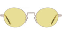 Slim Silver Oval Sunglasses