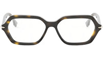 FF Diamonds Havana Geometric Eyeglasses