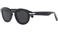 DiorBlackSuit R5I Black Round Sunglasses
