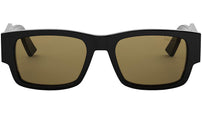 Christian Dior Label S1I Shiny Black Rectangular Sunglasses