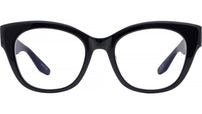 Lucretia Black Square Eyeglasses