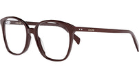 CELINE Thin Burgundy Geometric Eyeglasses
