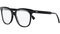 Fendi Bilayer Black Geometric Eyeglasses