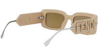 Fendigraphy Brown Rectangular Sunglasses