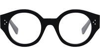 CELINE 3 Dots Black Round Eyeglasses