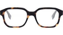 Fendi Bilayer Brown Geometric Eyeglasses