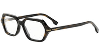FF Diamonds Havana Geometric Eyeglasses
