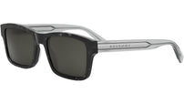 Tubogas Shiny Black Rectangular Sunglasses