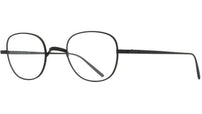 Titanium Matte Black Round Eyeglasses