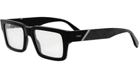 Fendi Diagonal Black Rectangular Eyeglasses