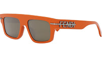 Fendigraphy Orange Rectangular Eyeglasses