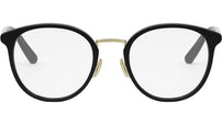 Mini CD O 7F Matte Black Round Eyeglasses