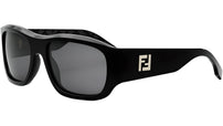 FF Squared Black Rectangular Sunglasses