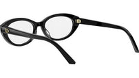 DiorGlowO B1I Black Oval Eyeglasses