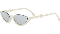 FF Diamonds White Oval Sunglasses