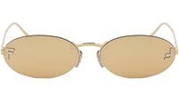 Fendi First Gold Oval Sunglasses