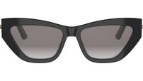 CDior B6I Shiny Black Cat Eye Sunglasses