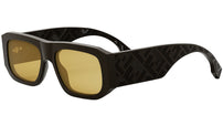 Fendi Shadow Brown Rectangular Sunglasses