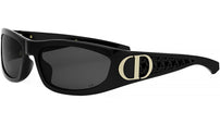 VeryDior S3I Shiny Black Wrap Sunglasses