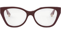 Fendi Way Burgundy Pantos Eyeglasses