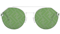Fendi Sky Grey Round Sunglasses