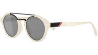 Fendi Diagonal FE40058U 25C White Round Sunglasses