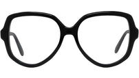 Slim Black Geometric Eyeglasses