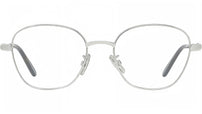 Slim Silver Geometric Eyeglasses