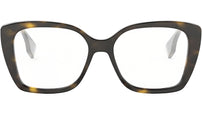 Lettering Havana Butterfly Eyeglasses