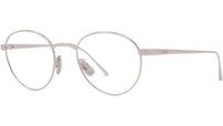 Slim Silver Round Sunglasses