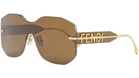 Fendigraphy Gold Geometric Sunglasses