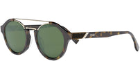 Fendi Diagonal FE40058U 52N Tortoise Round Sunglasses