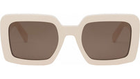 Triomphe White Square Sunglasses
