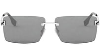 Fendi Sky Silver Rectangular Sunglasses