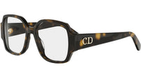 DiorGlowO S3I Dark Havana Geometric Eyeglasses