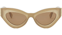 FF Diamonds Beige Cat Eye Sunglasses