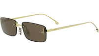 Fendi First Crystal Gold Square Sunglasses