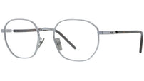 Titanium Silver Geometric Eyeglasses