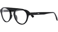 Fendi Diagonal Black Round Eyeglasses