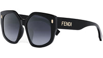 Fendi Bold Black Square Sunglasses