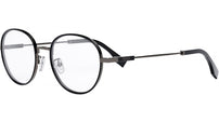 Fendi Travel Black Round Eyeglasses