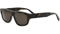 Fendi Diagonal Havana Geometric Sunglasses