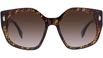 Fendi Bold Havana Square Sunglasses