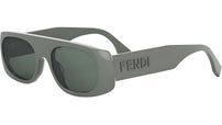 Fendi Signature Green Oval Sunglasses